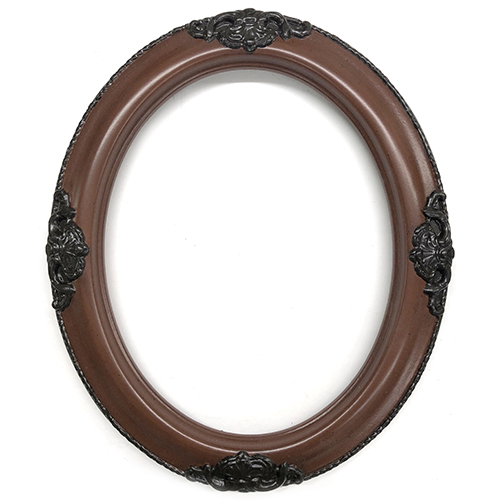 Closeout Oval Frame Black Cherry with Baroque Accents - 8" x 10"